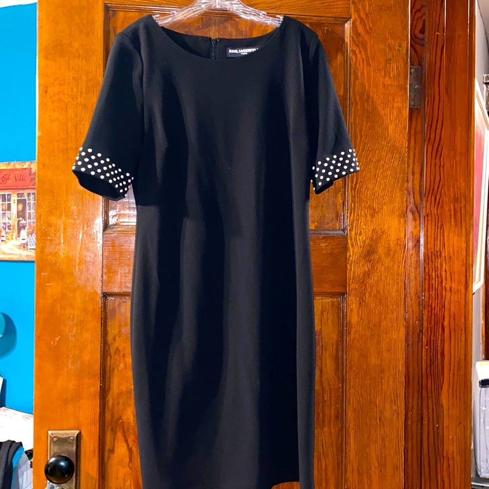 Karl Lagerfield Black formal cocktail dress 8